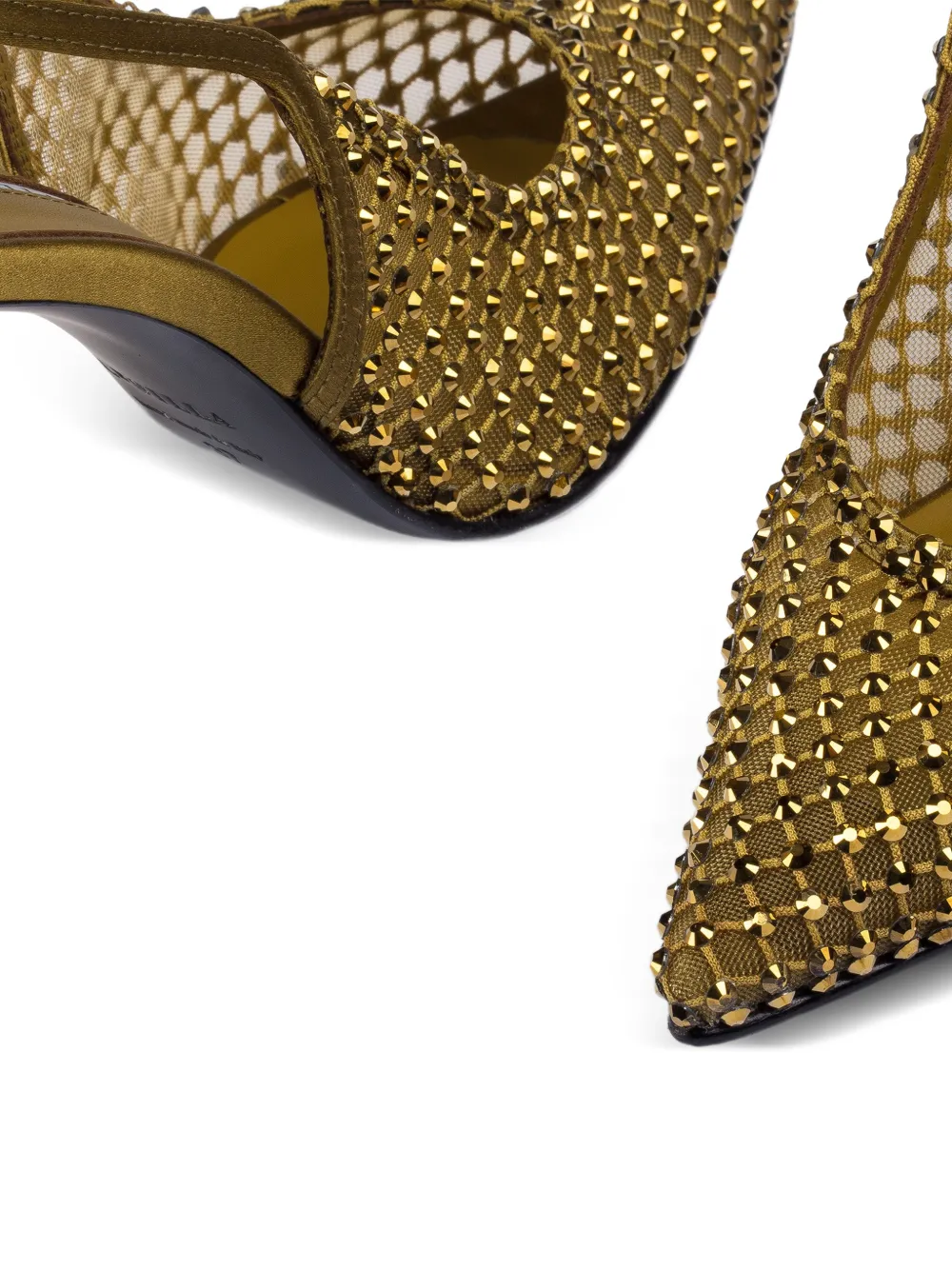 Le Silla Gilda slingback pumps verfraaid met kristallen Groen