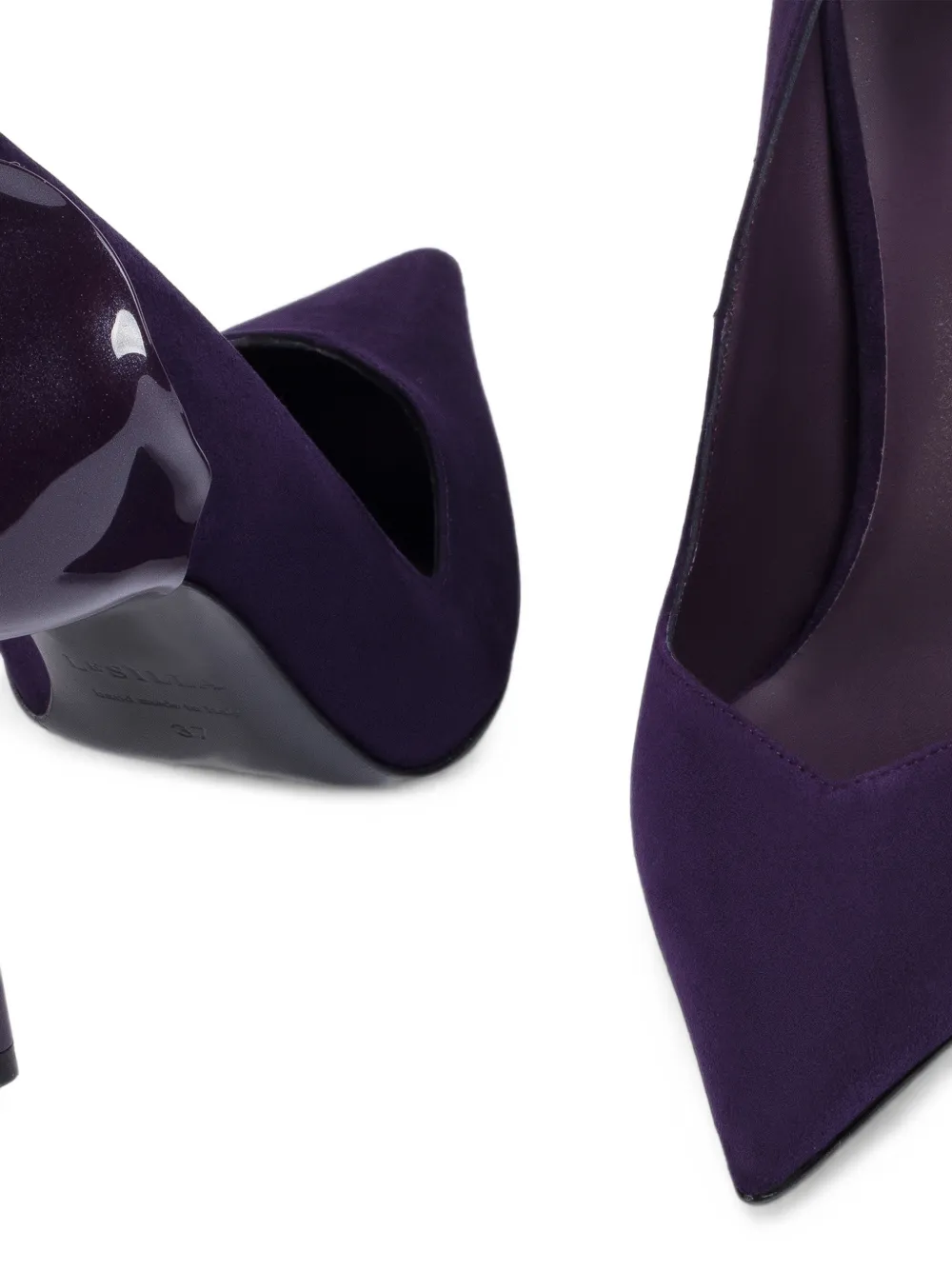 Le Silla Petalo suède pumps Paars