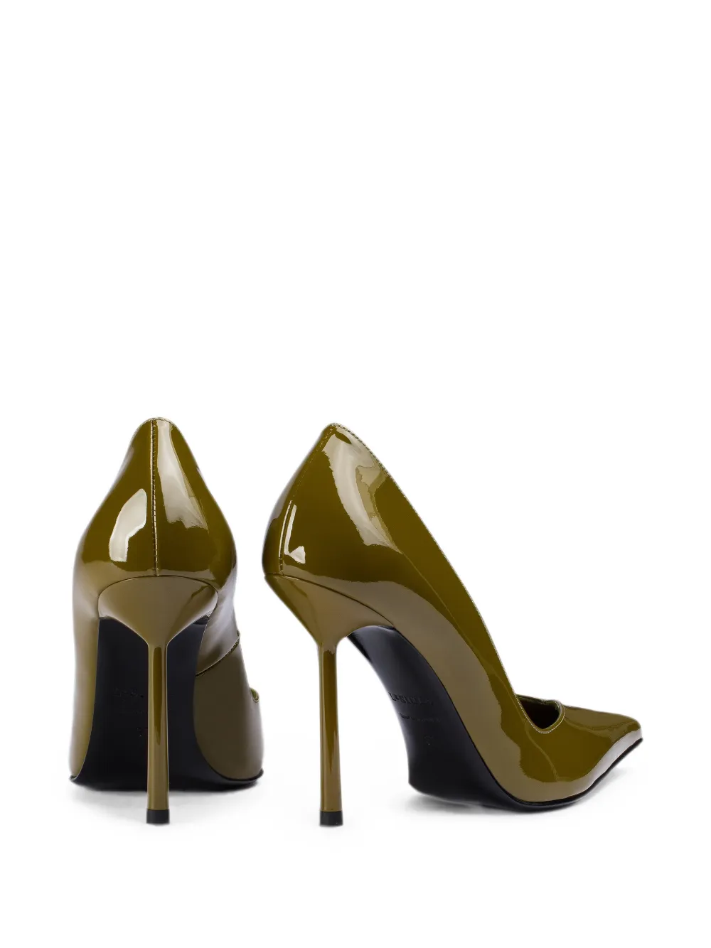 Le Silla Vivienne leather heeled pumps Groen