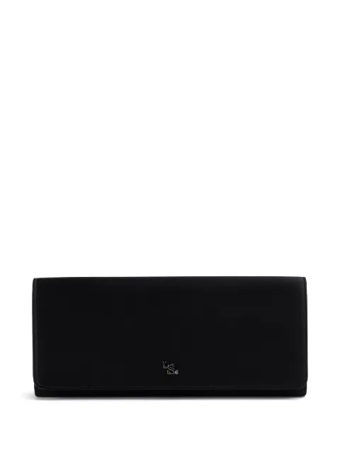 Le Silla pochette en satin à plaque logo