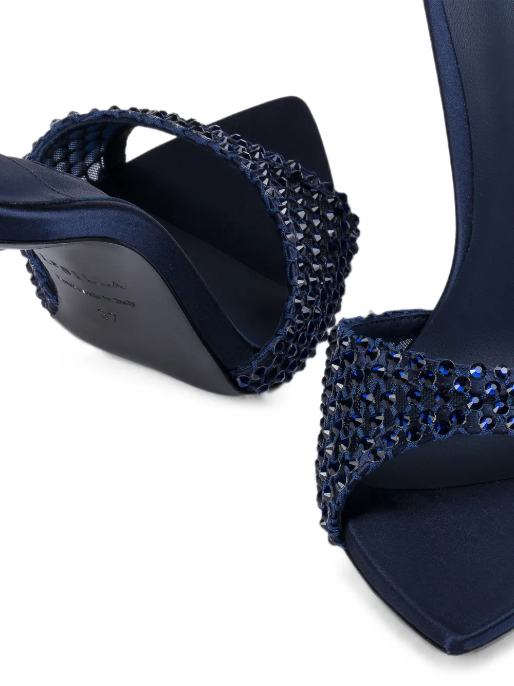 Le Silla Gilda crystal-embellished sandals Blauw