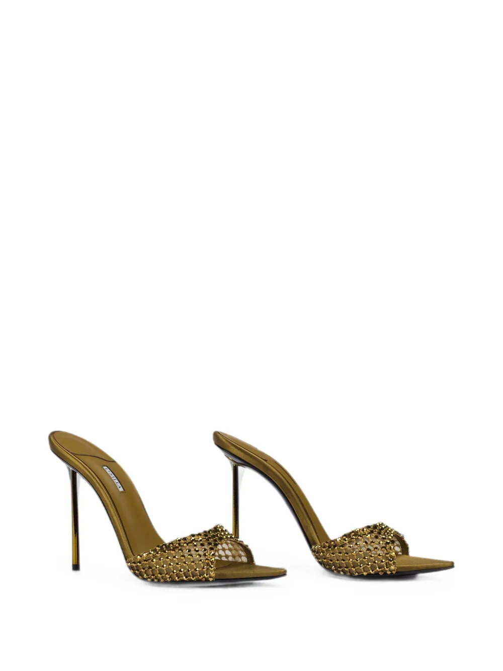 Le Silla Gilda crystal-embellished sandals Groen