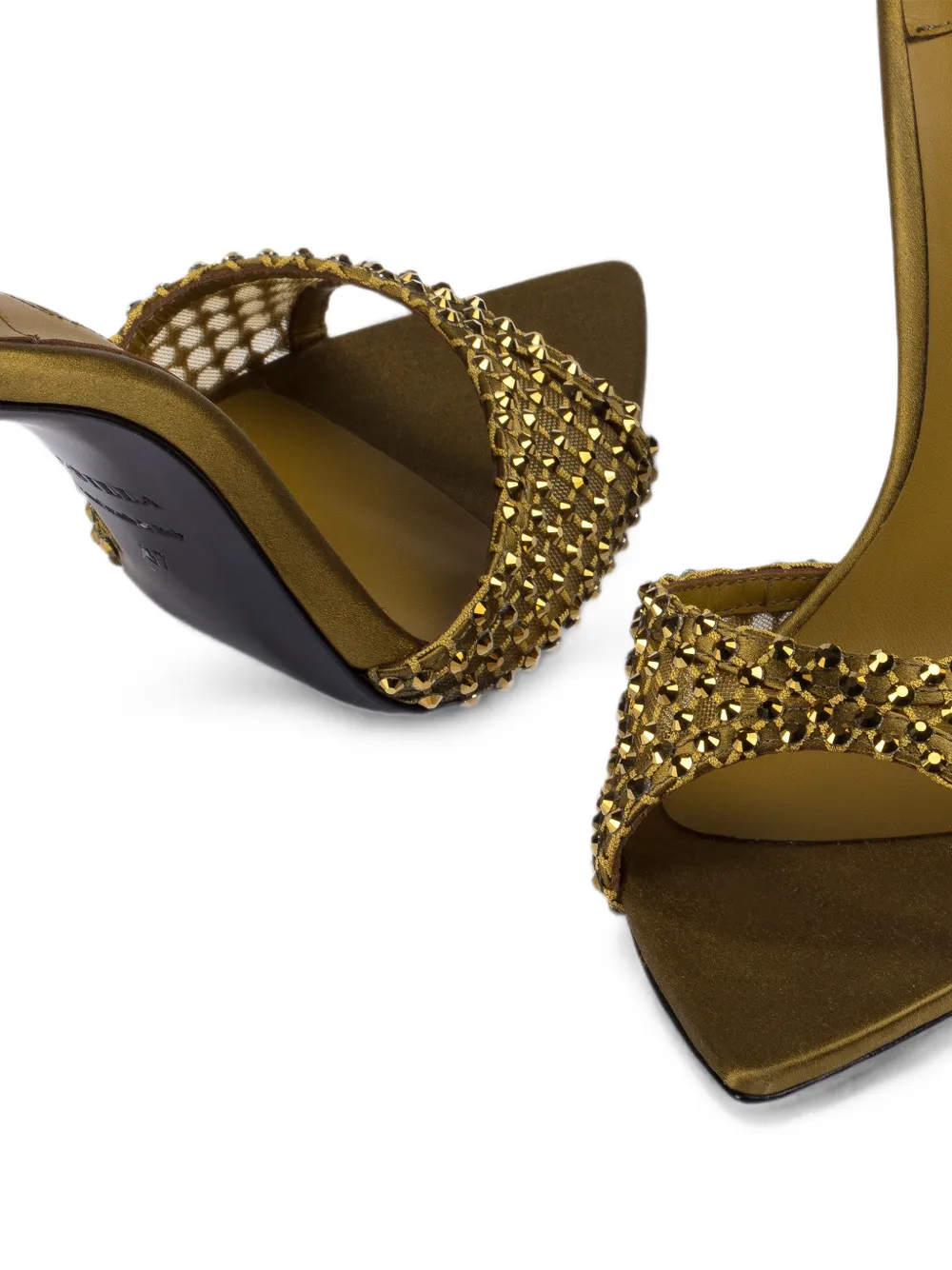 Le Silla Gilda crystal-embellished sandals Groen