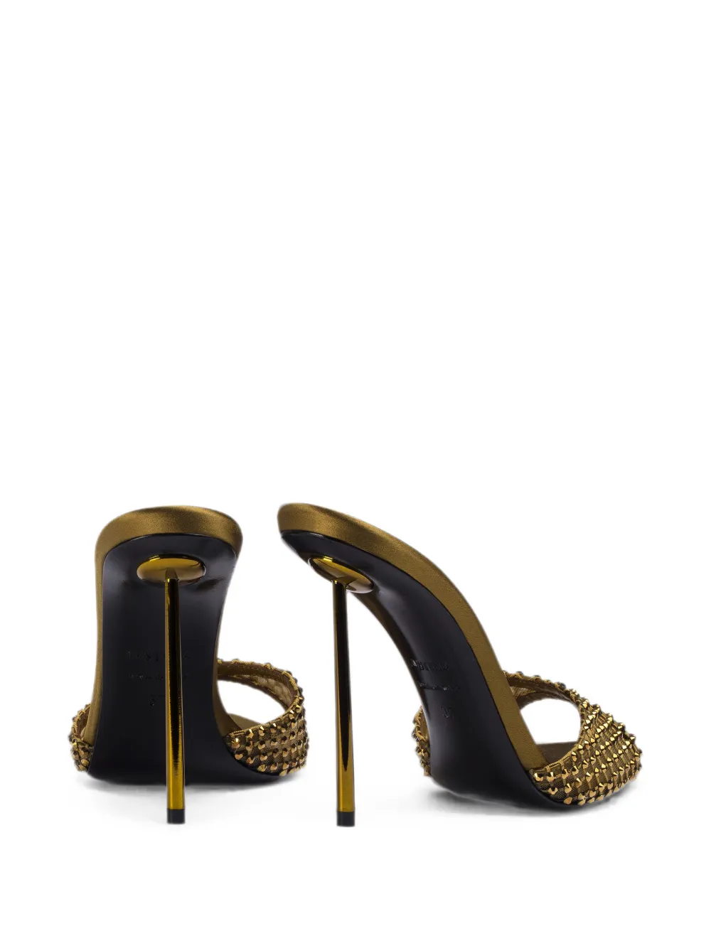 Le Silla Gilda crystal-embellished sandals Groen