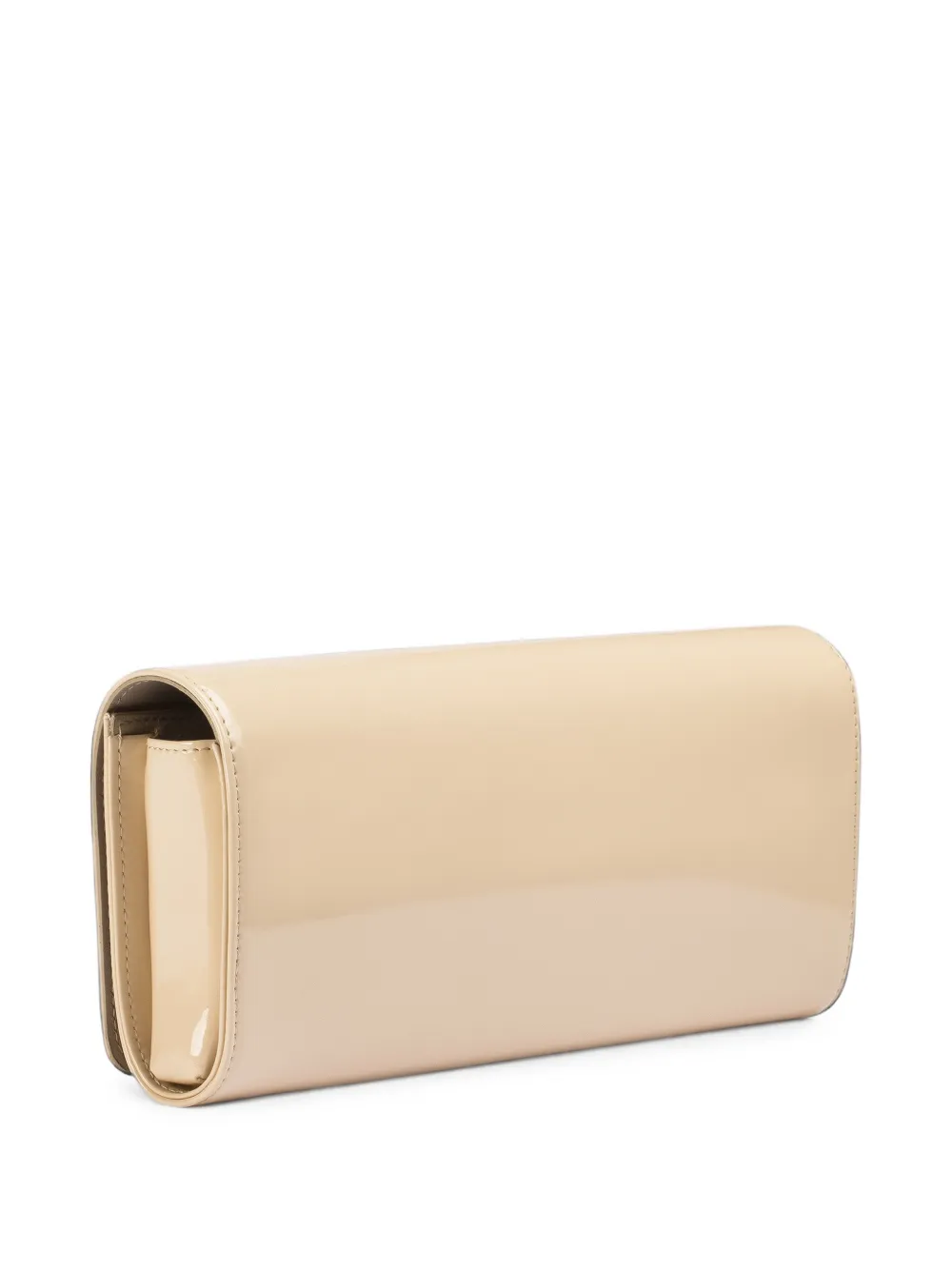 Le Silla Clutch met logoplakkaat Beige