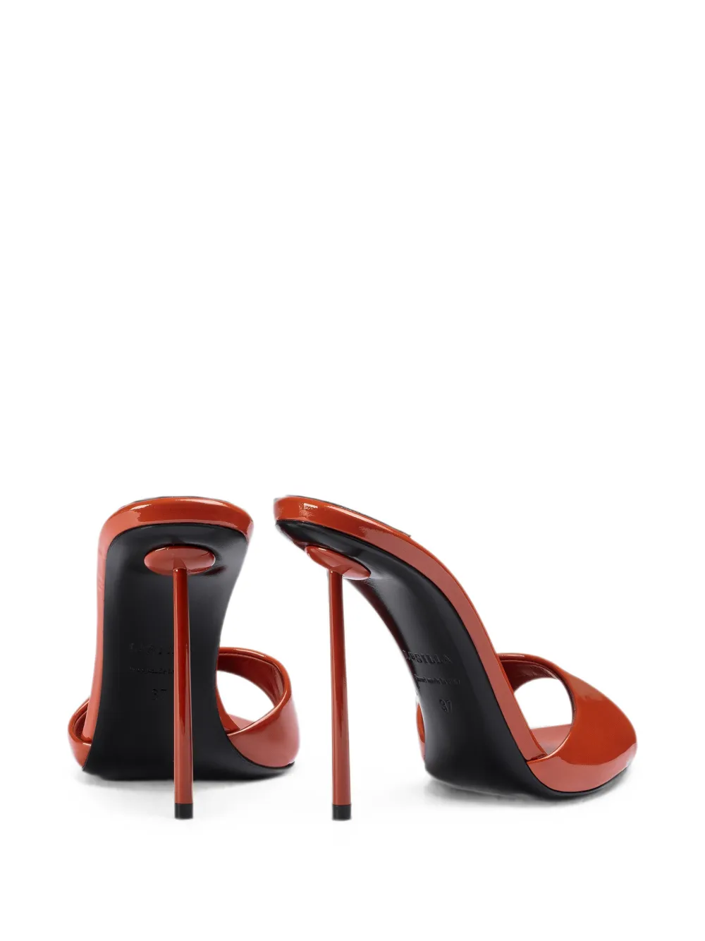 Le Silla Bella lakleren sandalen Oranje