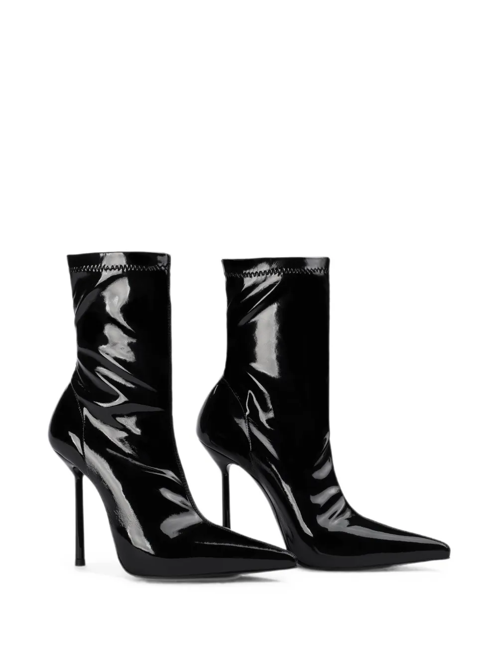 Le Silla Bella pointed-toe ankle boots Zwart