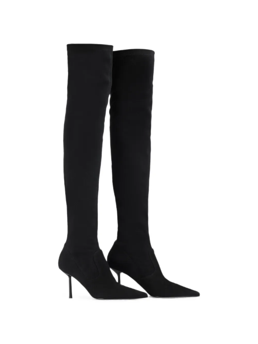 Le Silla Bella leren overknee laarzen Zwart