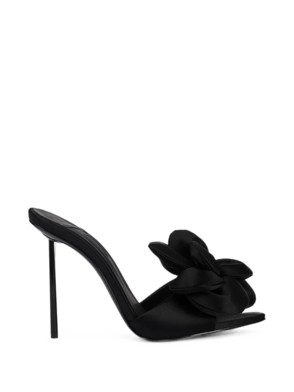 Le Silla Rose floral-appliqué sandals Zwart
