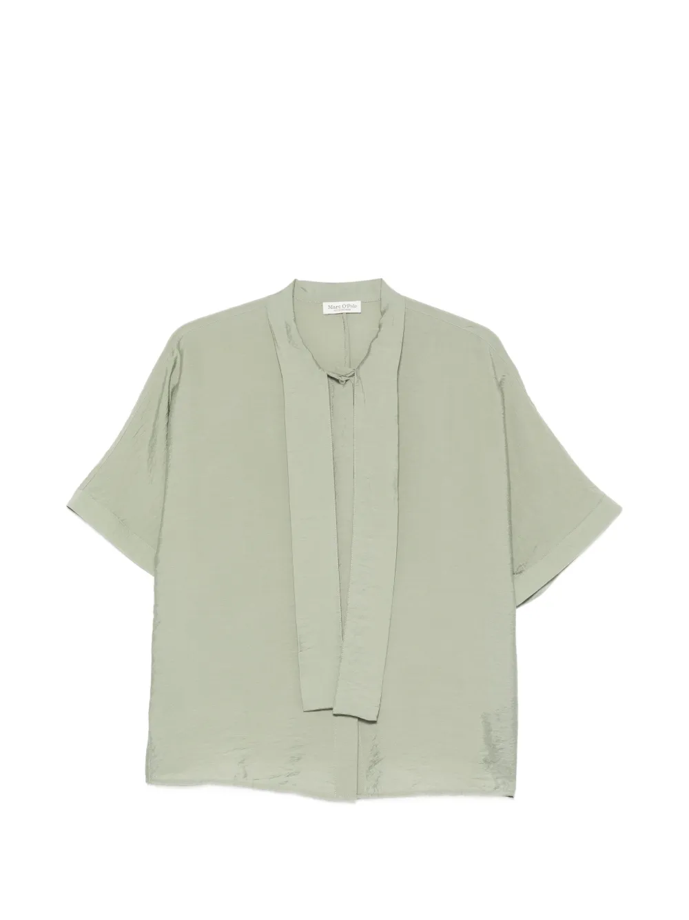 Marc O'Polo scarf-detail short-sleeve blouse - Verde