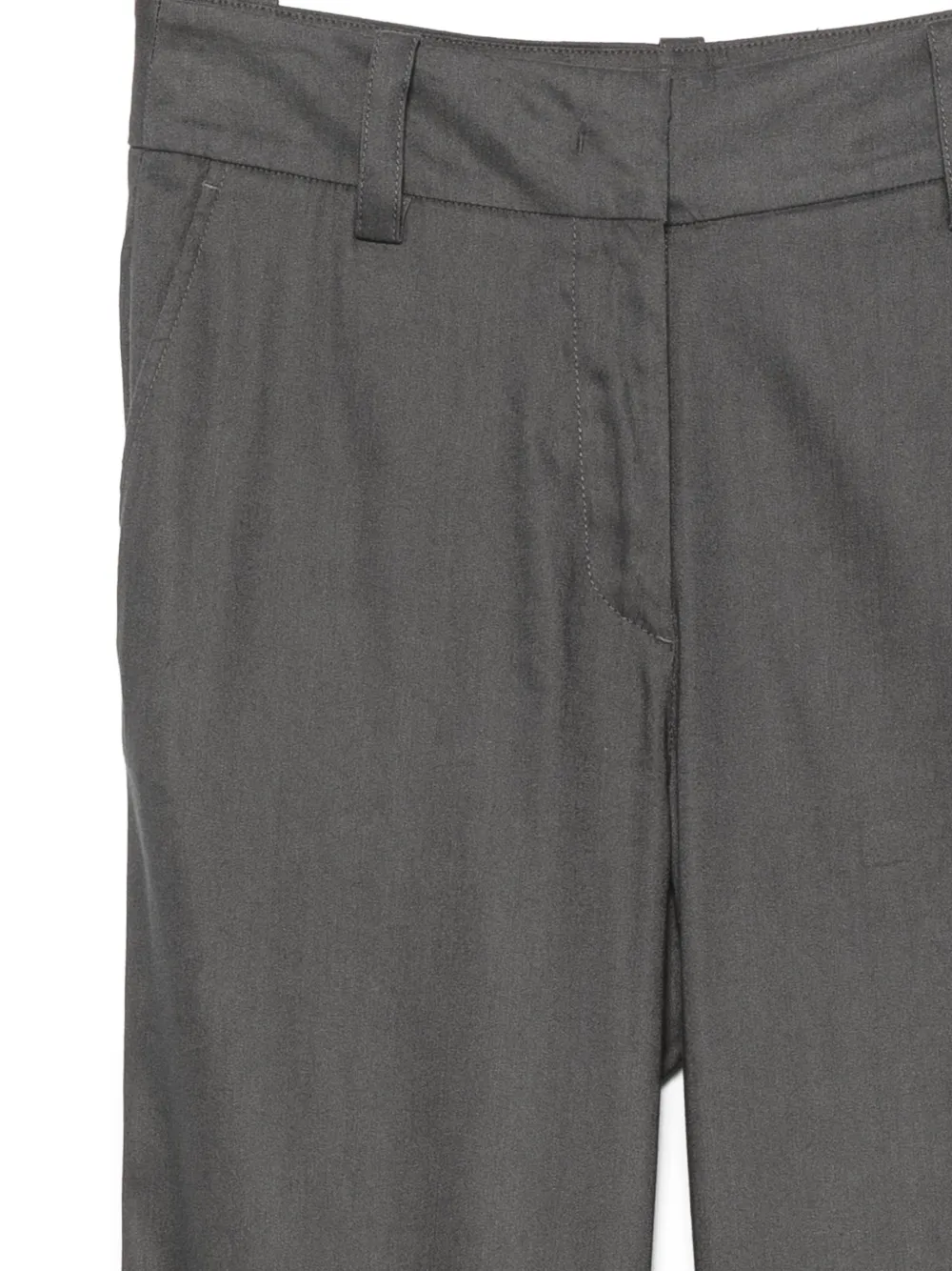 Marc O'Polo Flared broek met riemlus Grijs