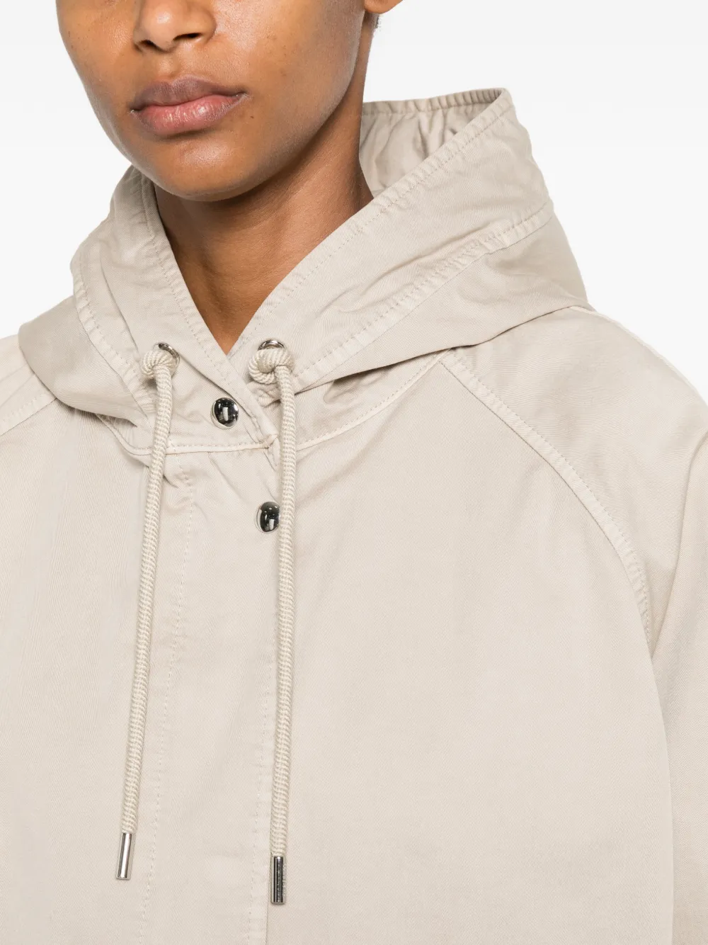 Marc O'Polo Jack met raglan mouwen en capuchon Beige