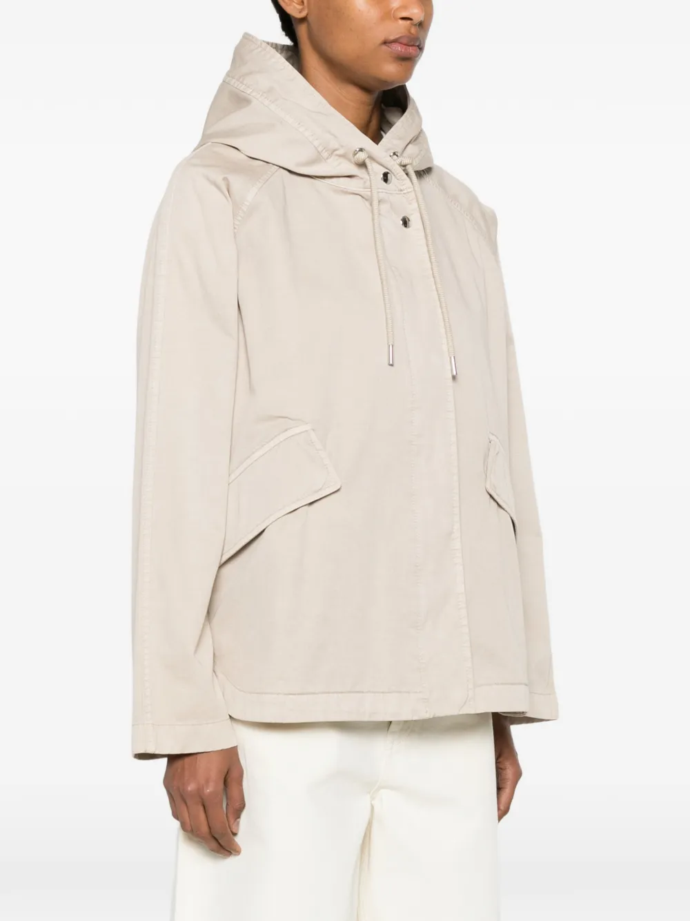 Marc O'Polo Jack met raglan mouwen en capuchon Beige