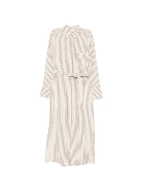 Marc O'Polo striped belted midi dress