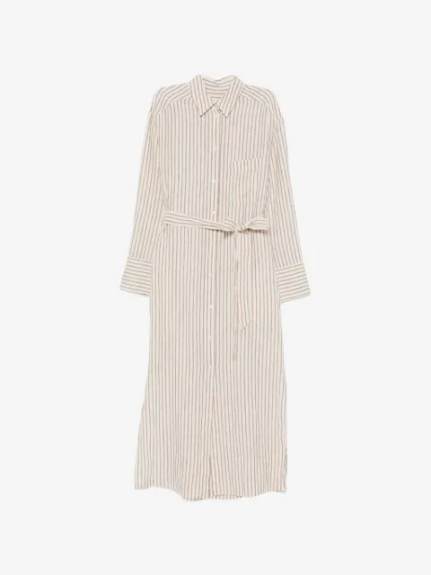 Marc O'Polo striped belted midi dress