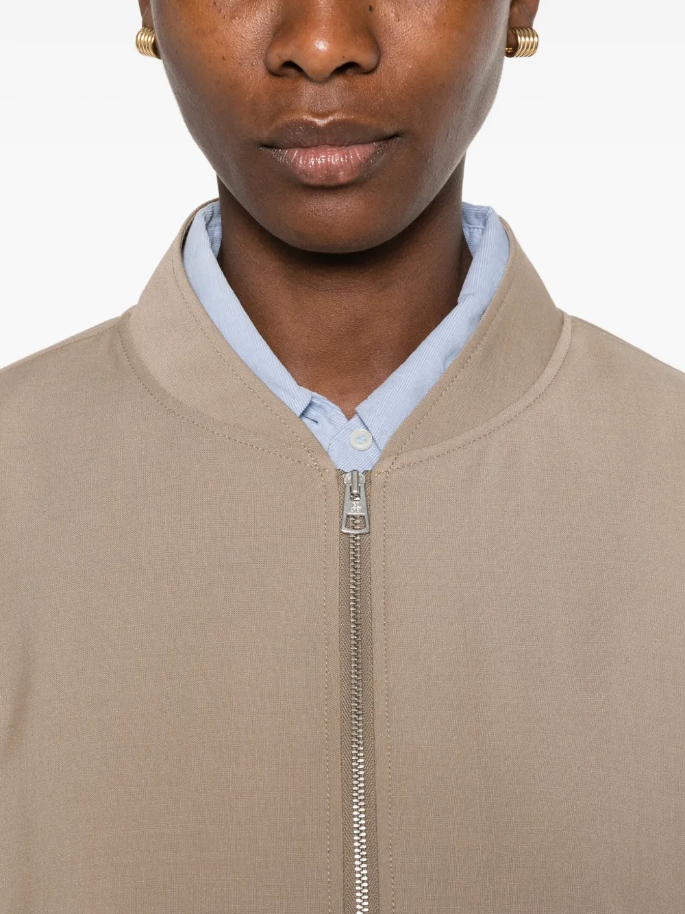 Marc O'Polo Bomberjack met elastische afwerking Bruin