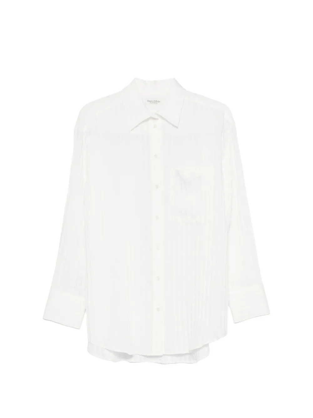 Marc O'Polo striped chest-pocket shirt - Bianco