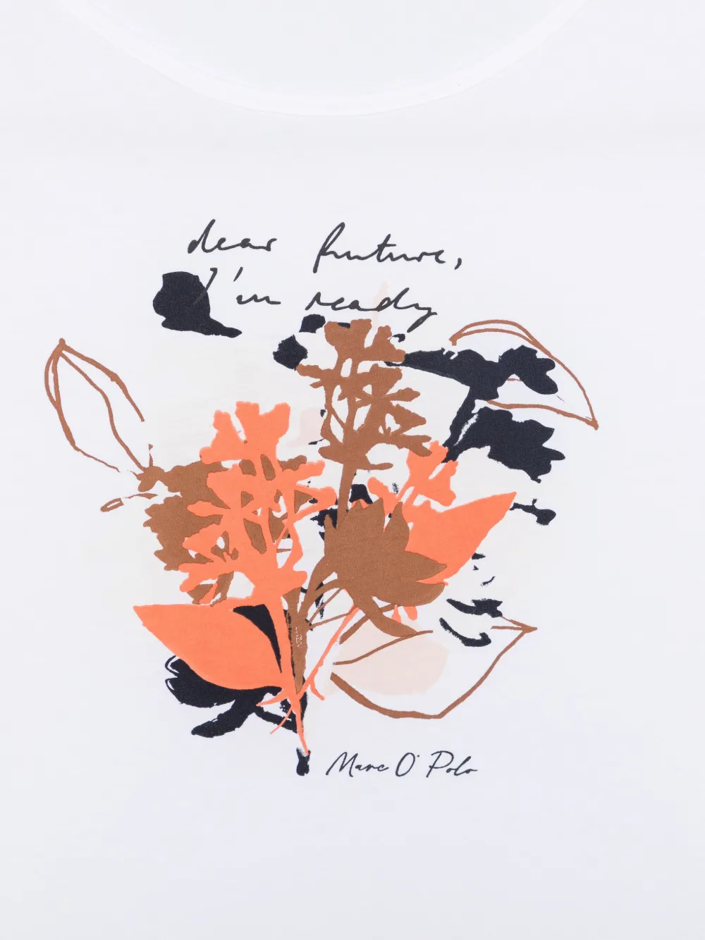 Marc O'Polo T-shirt met bloemenprint Wit