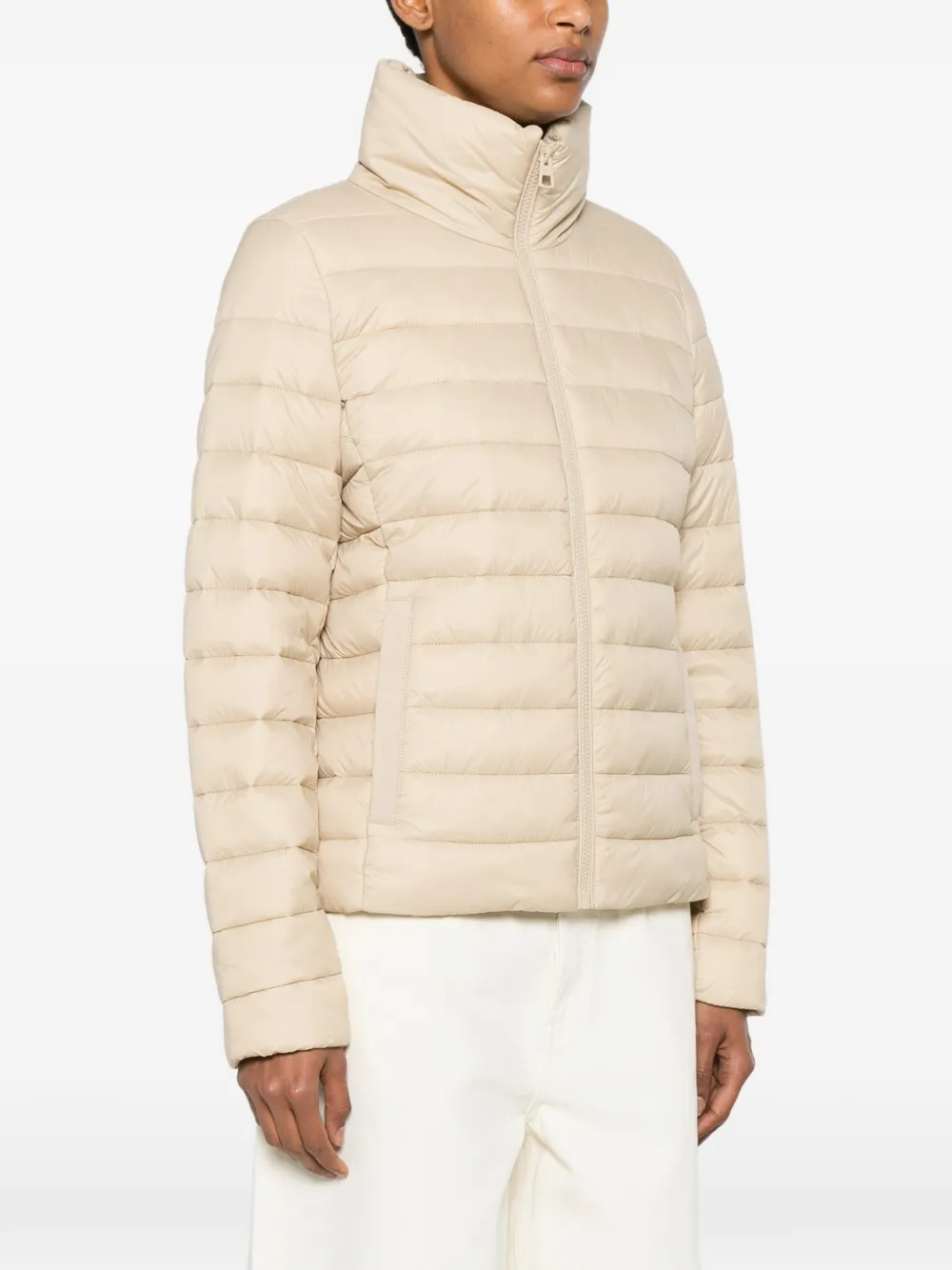 Marc O'Polo Gewatteerd jack met hoge hals Beige
