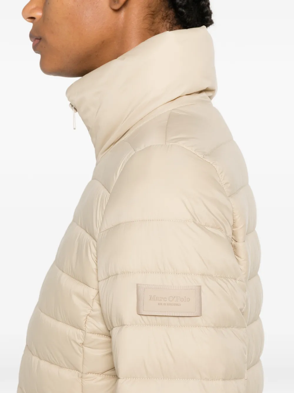 Marc O'Polo Gewatteerd jack met hoge hals Beige