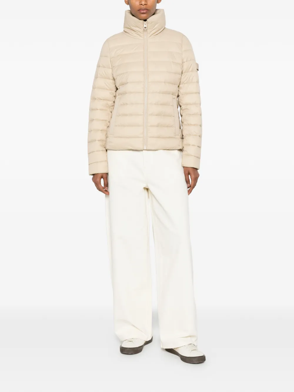 Marc O'Polo Gewatteerd jack met hoge hals Beige