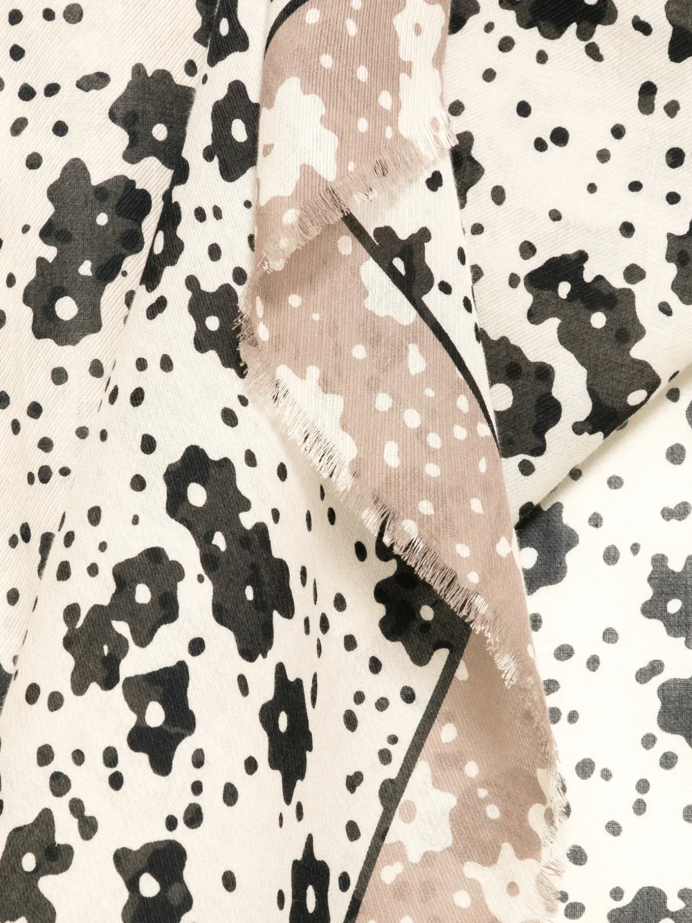 Marc O'Polo Sjaal met bloemenprint Beige