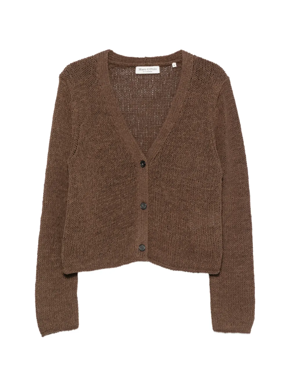 Marc O'Polo V-neck chunky-knit cardigan - Marrone