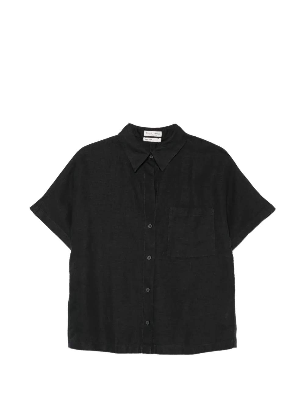 Marc O'Polo chest-pocket short-sleeve shirt - Nero