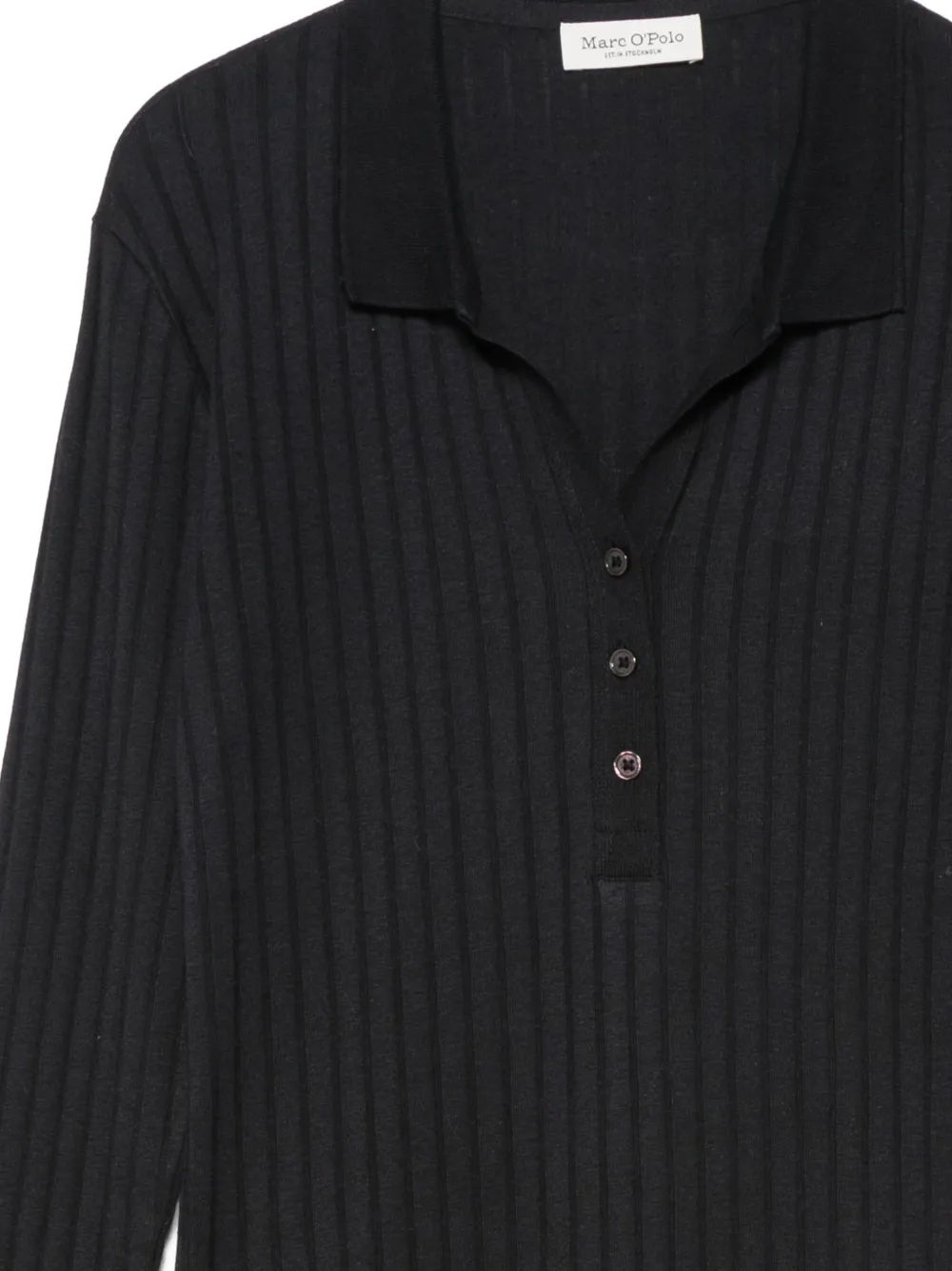 Marc O'Polo Ribgebreide polotop Blauw