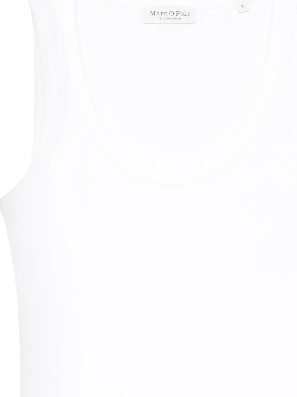 Marc O'Polo Ribgebreide tanktop Wit
