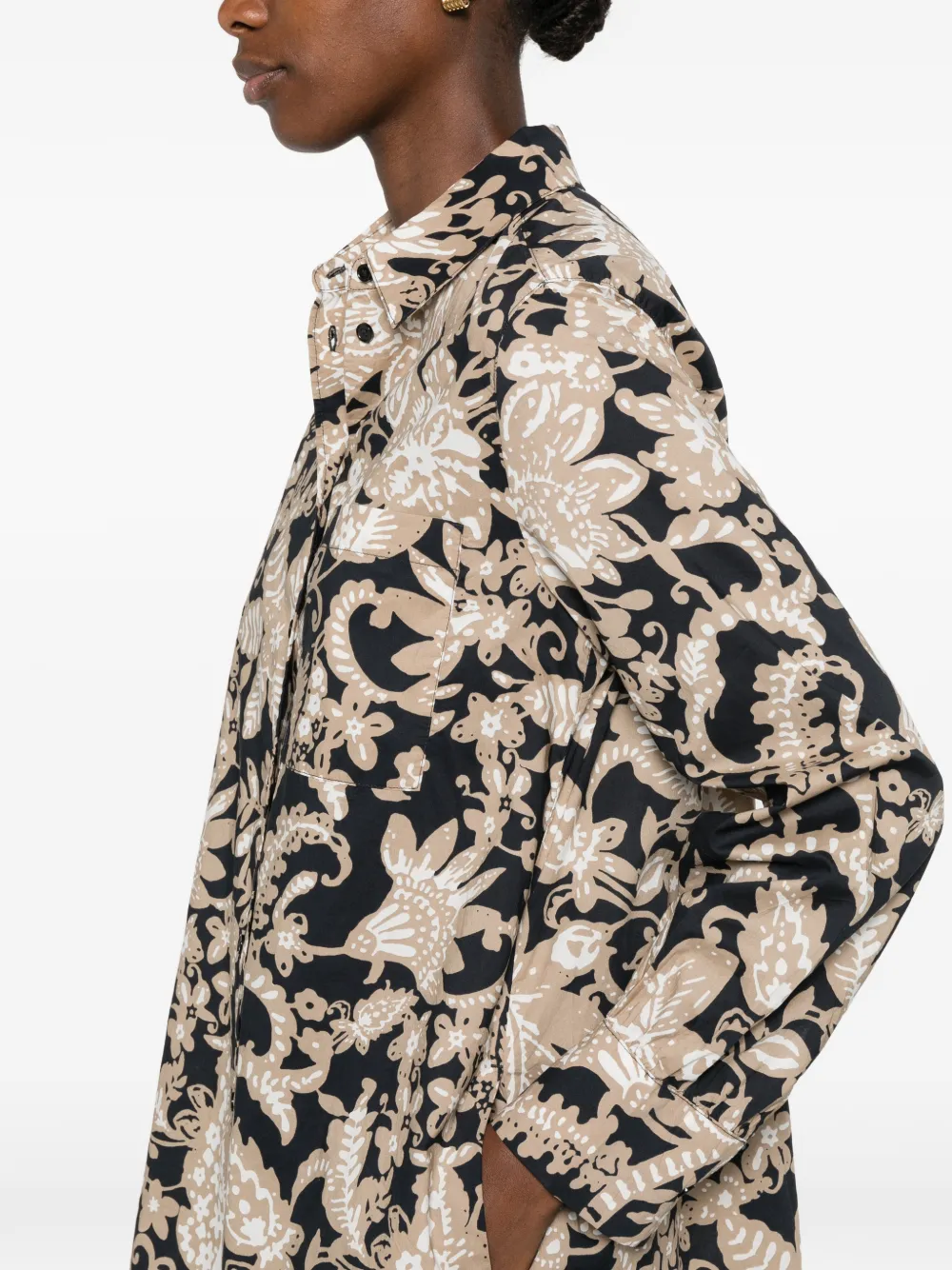 Marc O'Polo Mini-jurk met bloemenprint Zwart