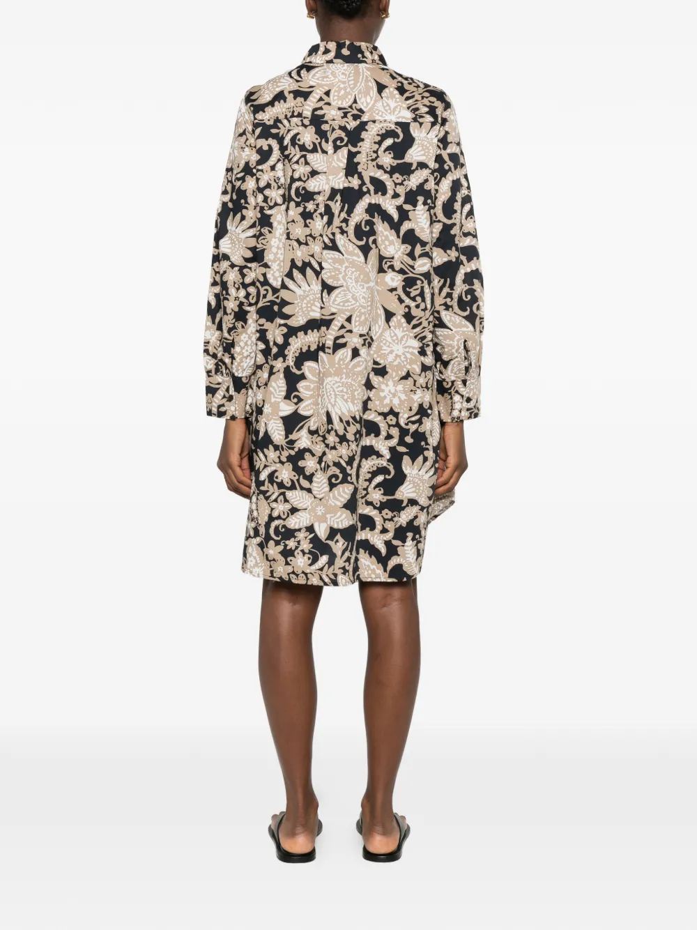 Marc O'Polo Mini-jurk met bloemenprint Zwart