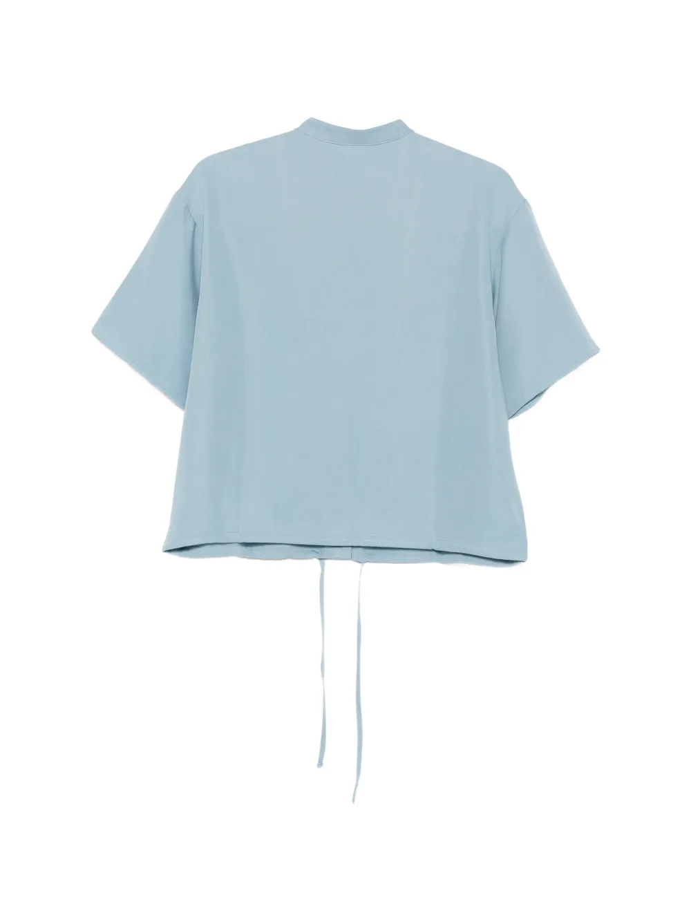 Marc O'Polo Blouse met bandkraag en trekkoord Blauw
