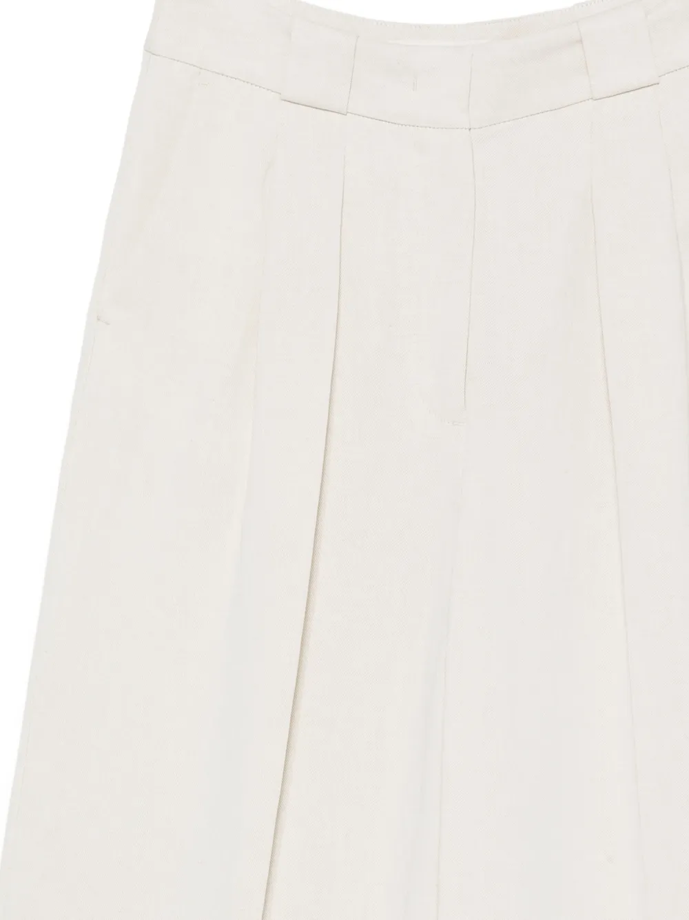 Marc O'Polo Plooibroek met wijde pijpen Beige