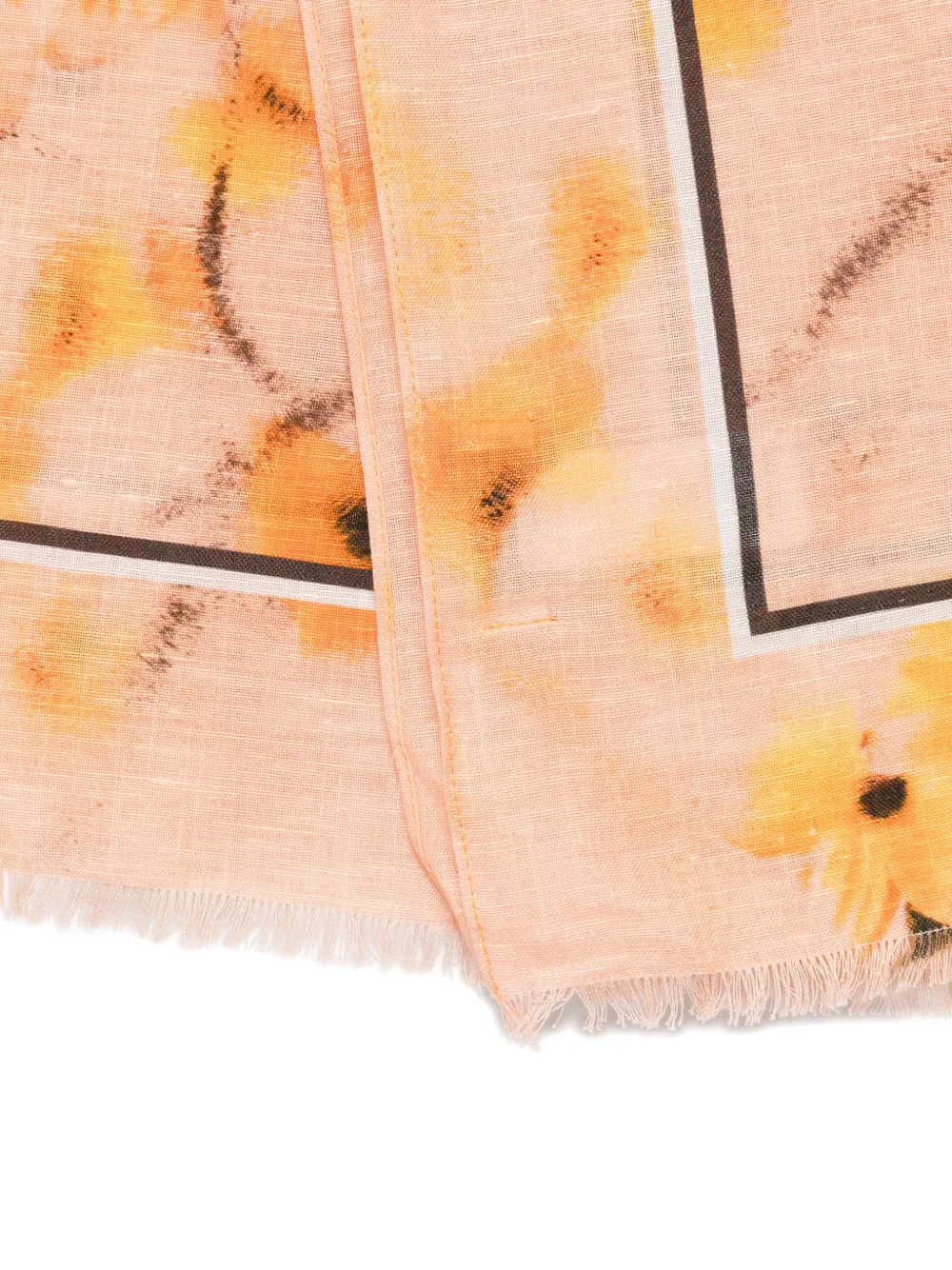 Marc O'Polo Sjaal met bloemenprint Oranje