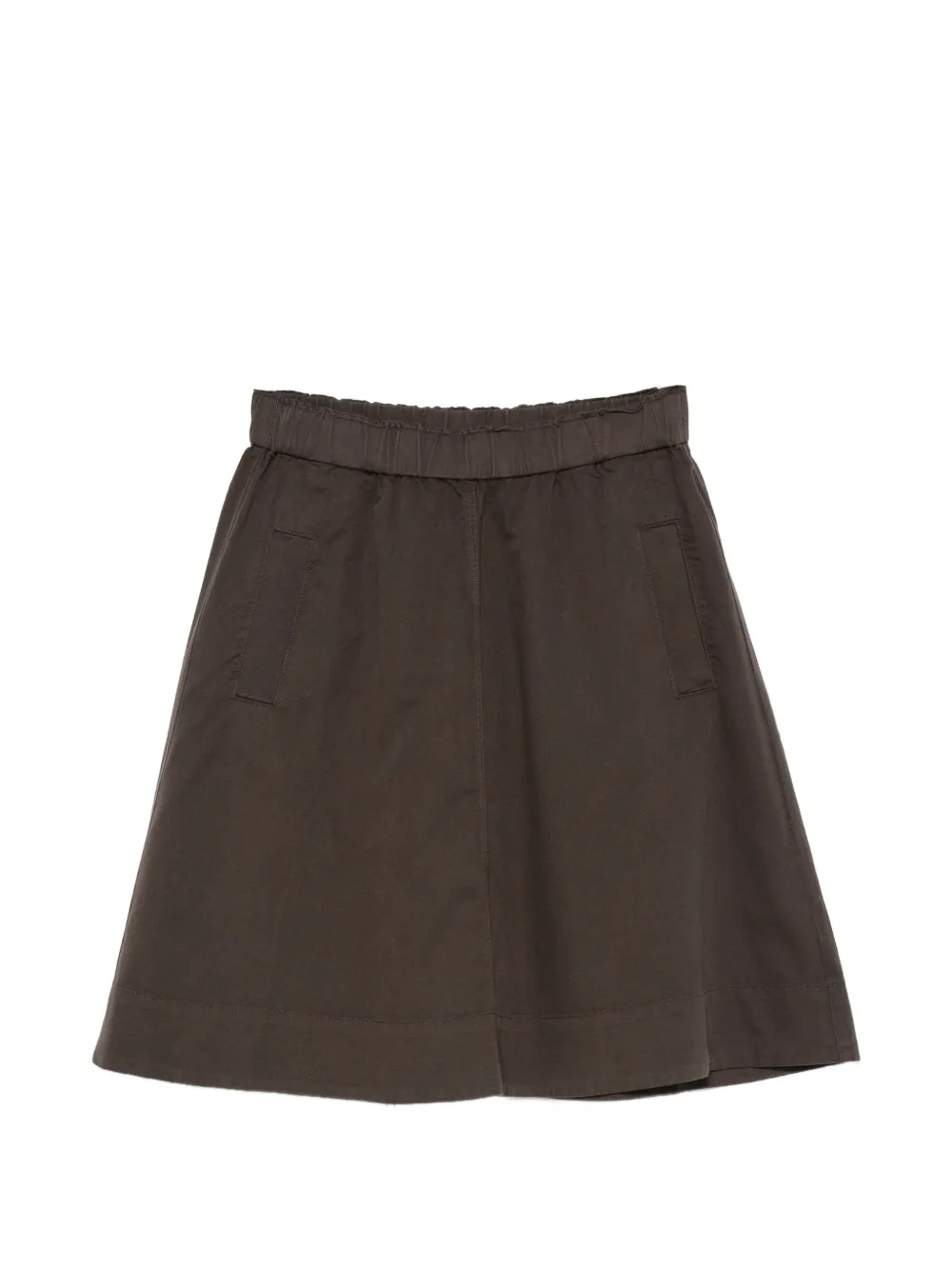 Marc O'Polo elasticated-waistband A-line mini skirt - Marrone