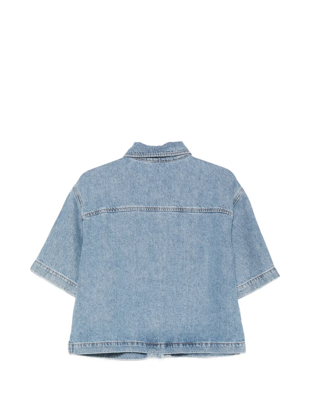 Marc O'Polo Denim overhemd met korte mouwen Blauw