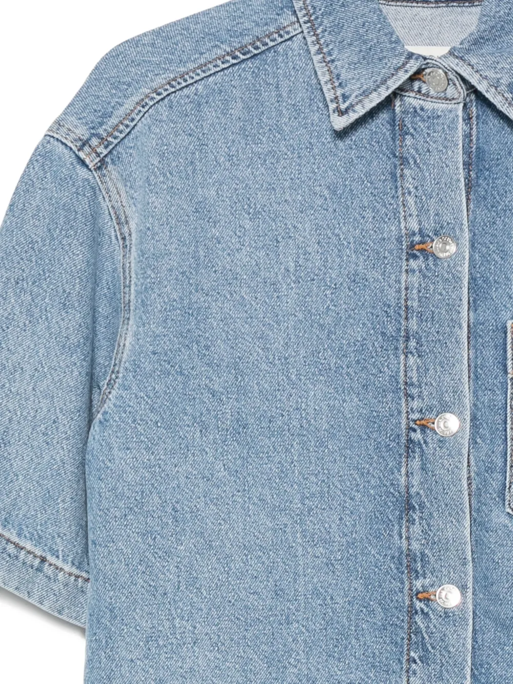 Marc O'Polo Denim overhemd met korte mouwen Blauw