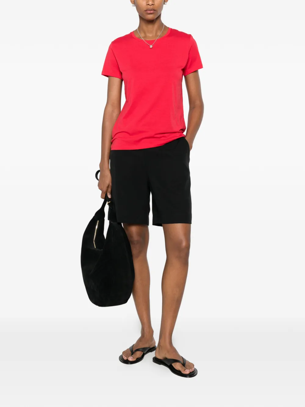 Marc O'Polo Geplooide shorts Zwart