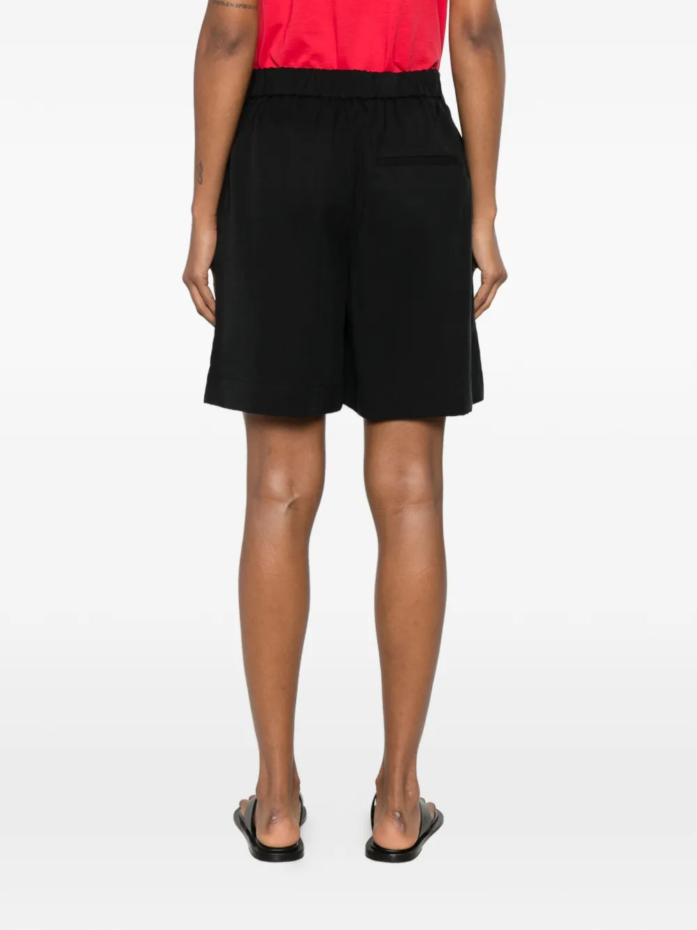 Marc O'Polo Geplooide shorts Zwart
