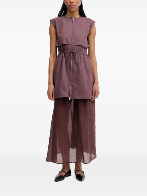 Isabelle Blanche drawstring layered-panel dress