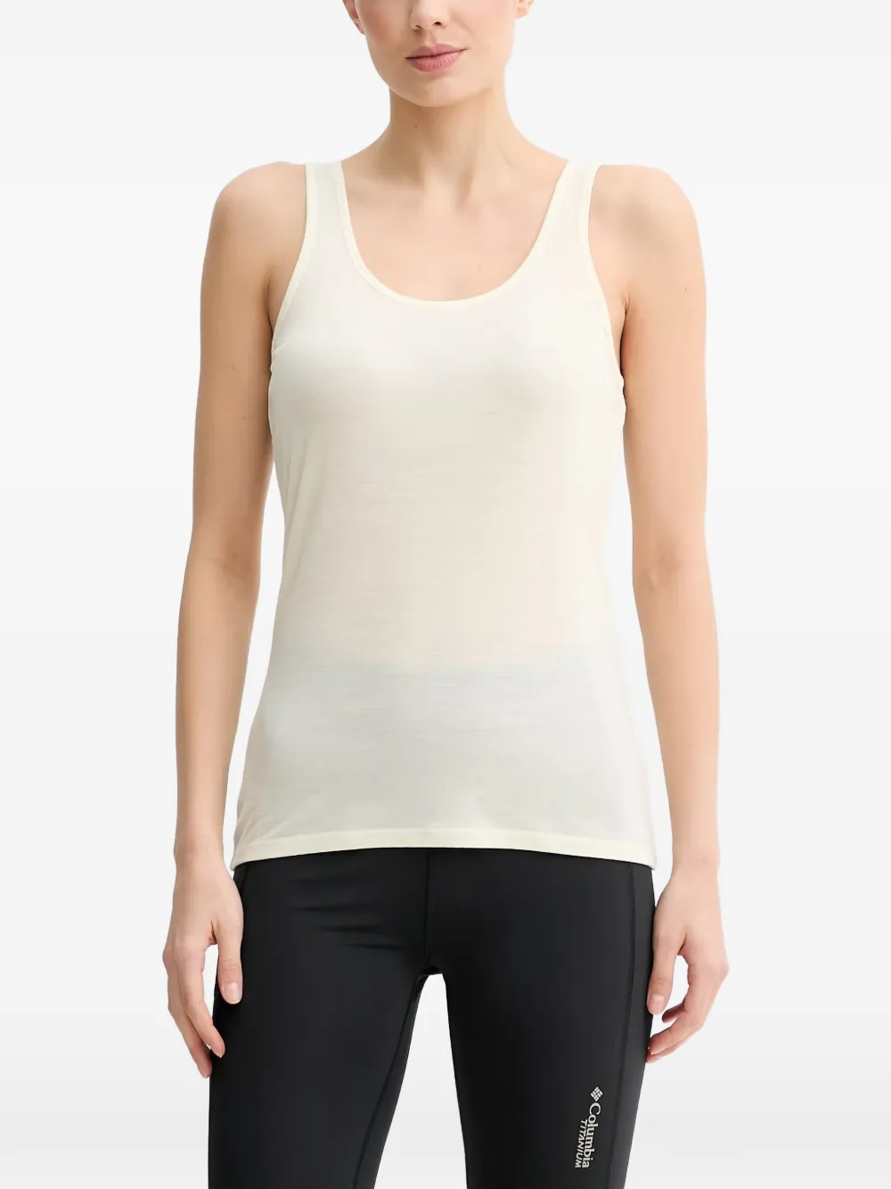 icebreaker Siren logo-print tank top - Bianco