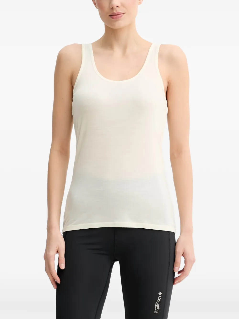 icebreaker Siren logo-print tank top - Bianco