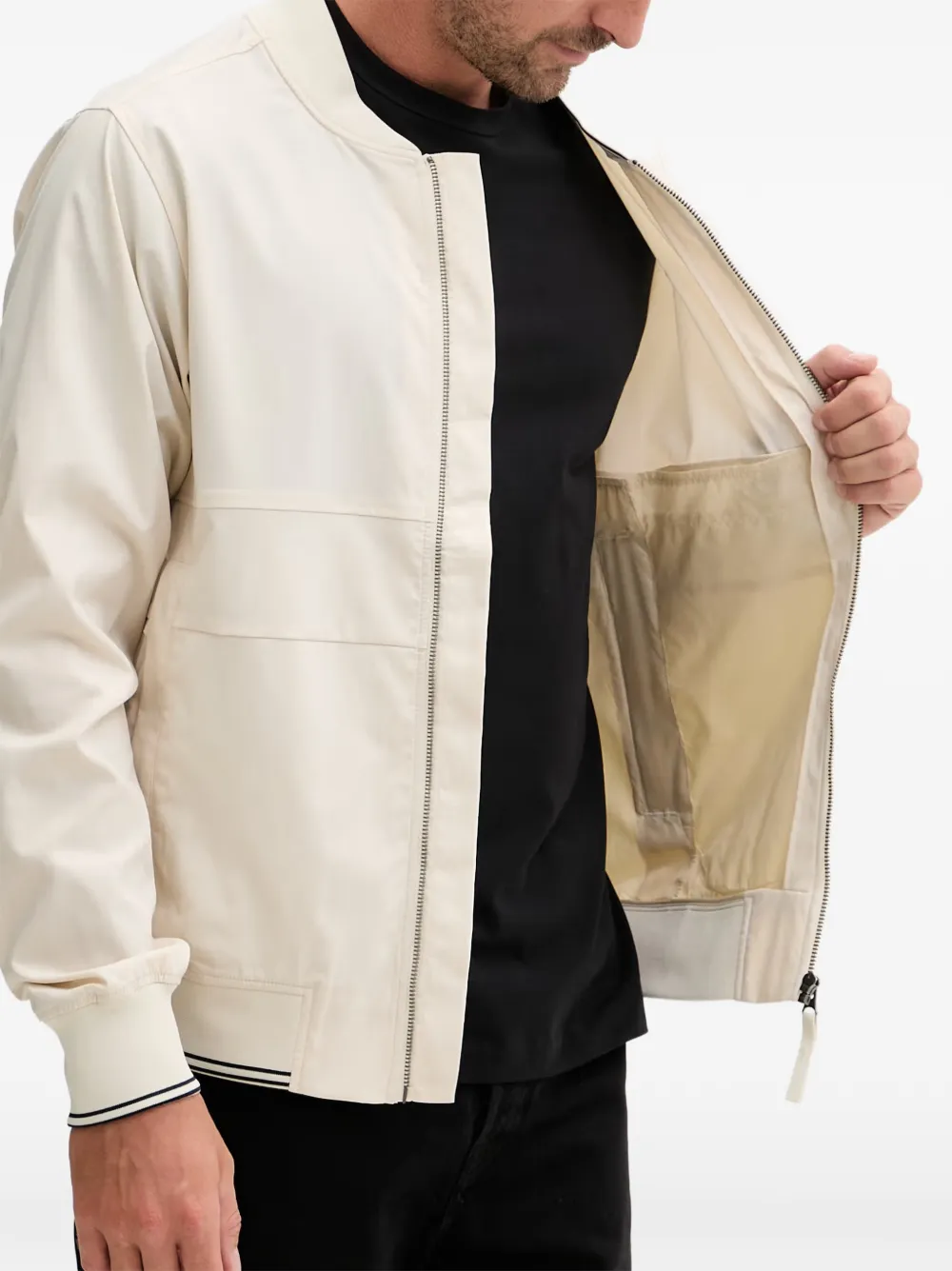 Helly Hansen Marine bomberjack met logo-patch Beige