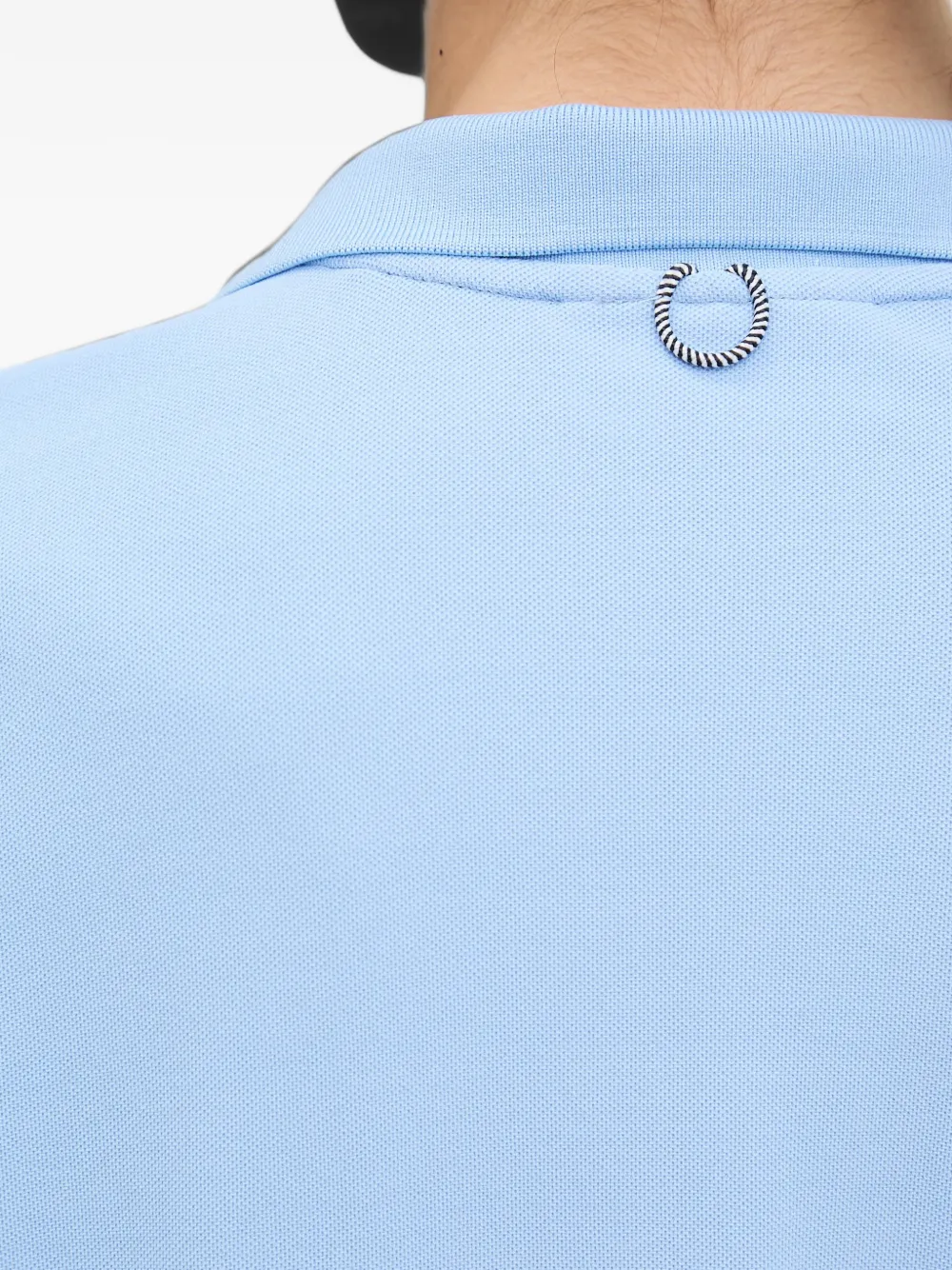 Helly Hansen Poloshirt met V-hals en gestreepte afwerking Blauw