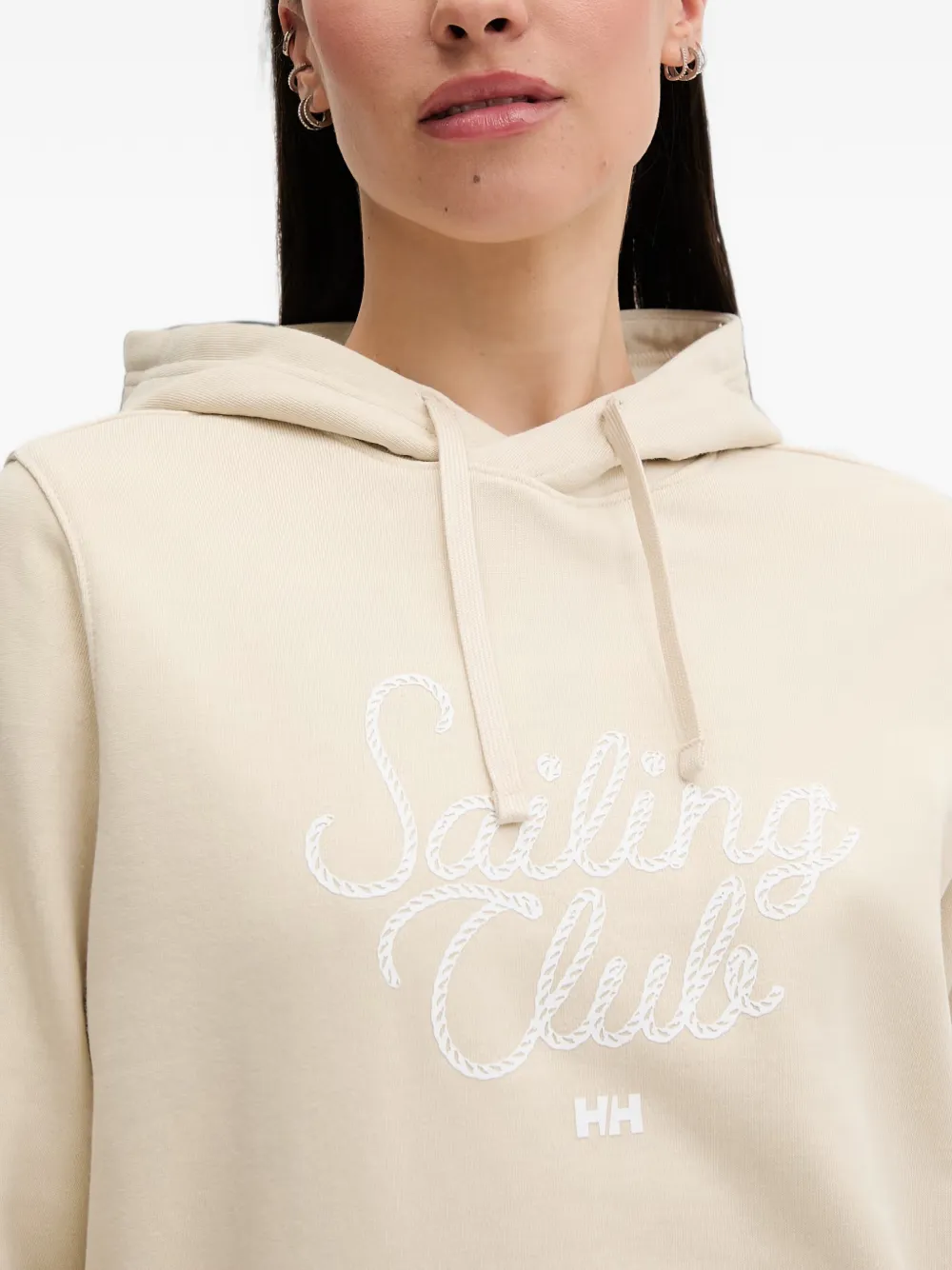 Helly Hansen Core logo-print drawstring hoodie Beige