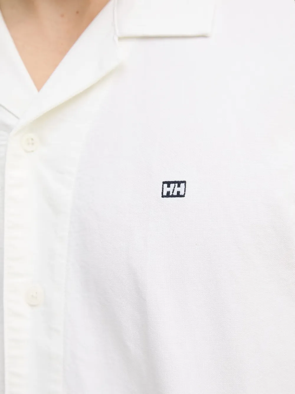 Helly Hansen Overhemd met geborduurd logo en korte mouwen Wit