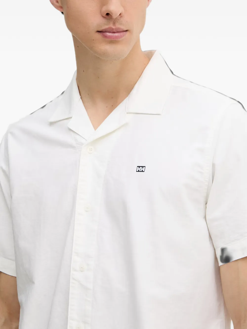 Helly Hansen Overhemd met geborduurd logo en korte mouwen Wit
