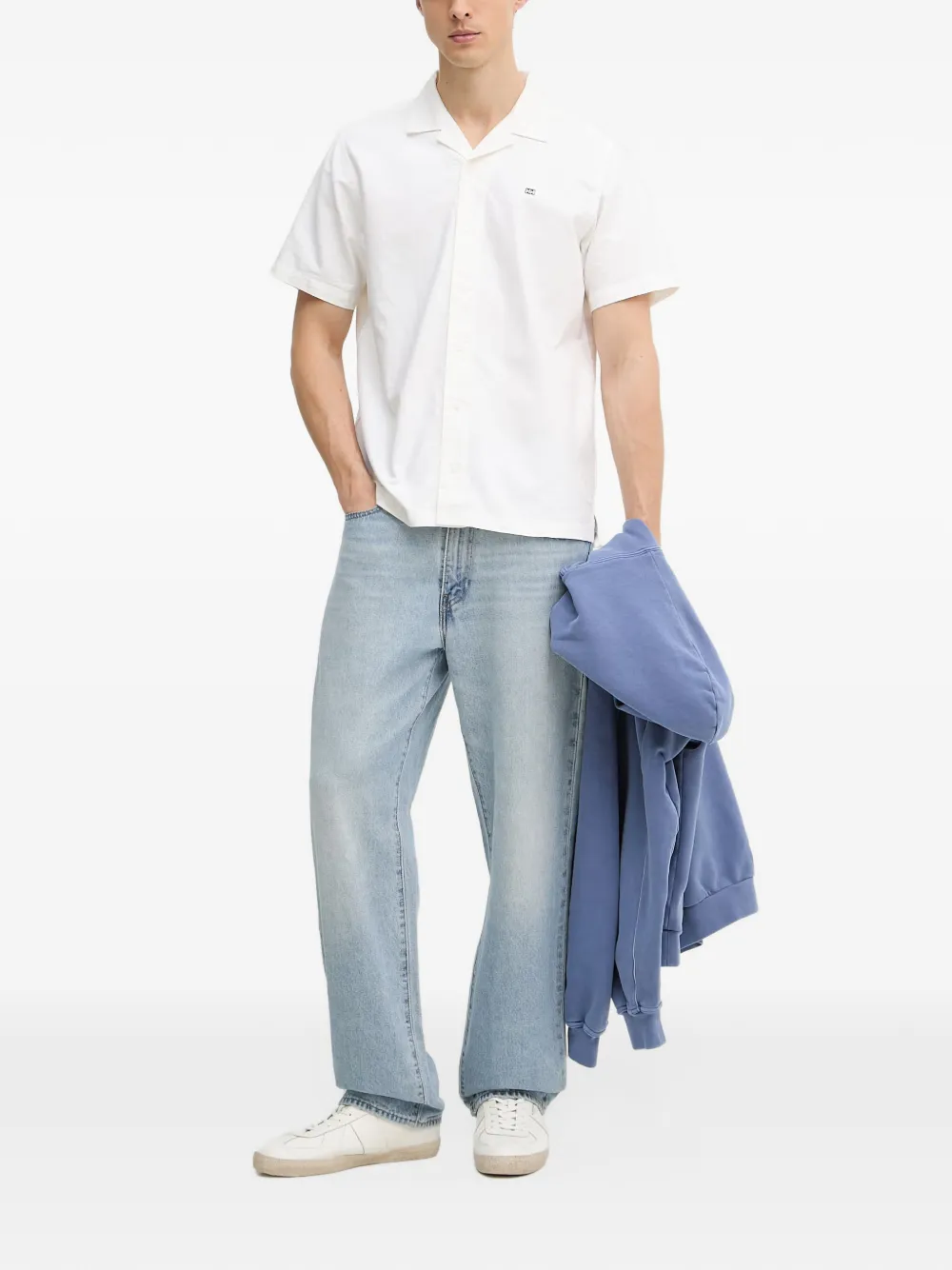 Helly Hansen Overhemd met geborduurd logo en korte mouwen Wit