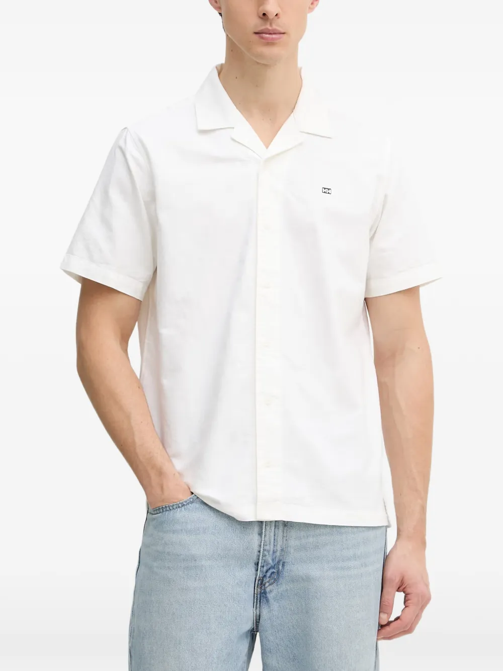 Helly Hansen logo-embroidered short-sleeve shirt - Bianco